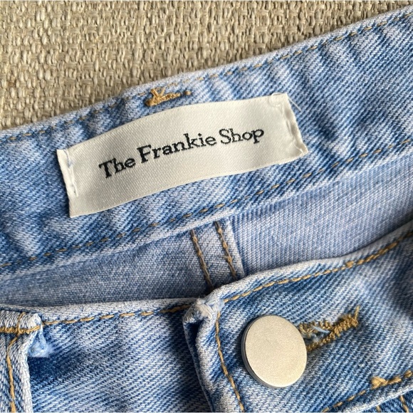 The Frankie Shop Pants Women’s Small Jeans Kai Cargo Denim Pants Worn Wash - Picture 6 of 13